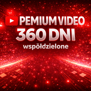 Youtube 360 dni konto premium współdzielone